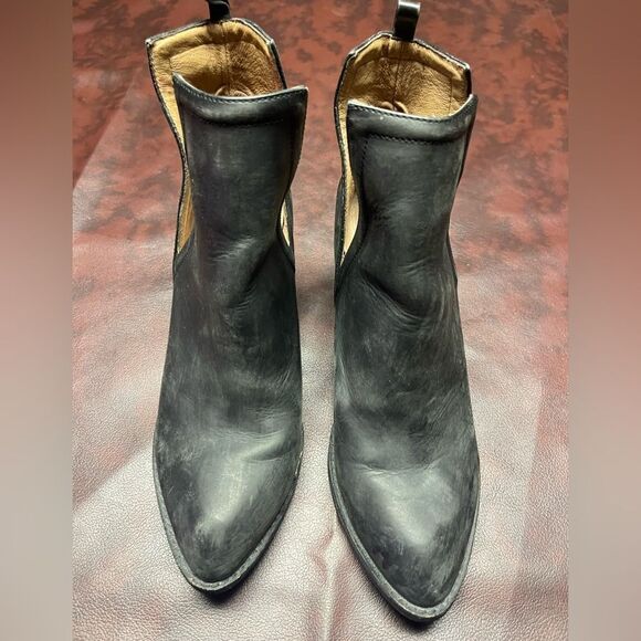 Jeffrey Campbell black washed leather Orwell boots‎ booties, size 8.5 - Picture 1 of 8